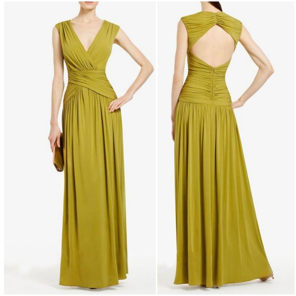 BCBG Max Azria KAEYA DRAPED EVENING GOWN 